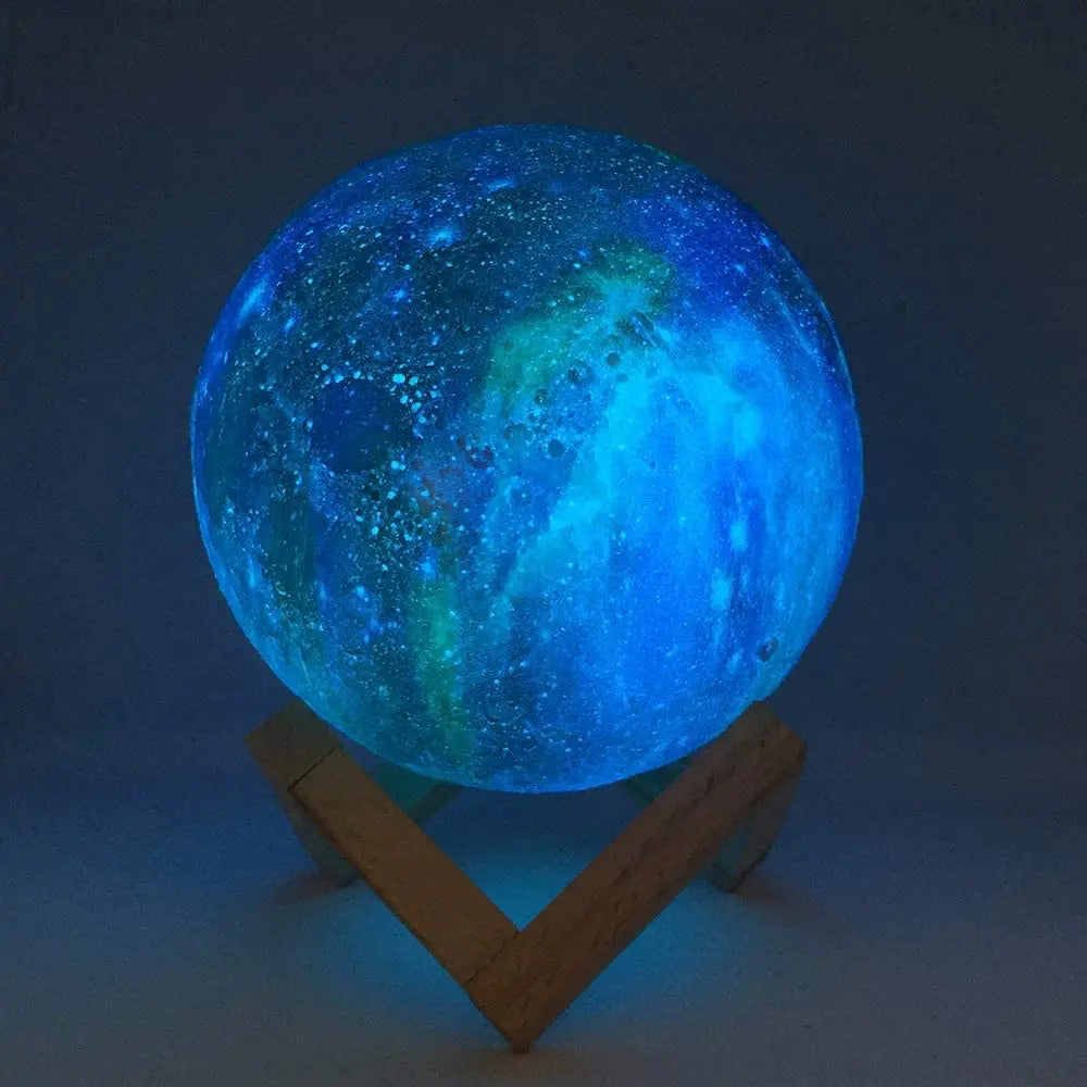 ZK30 Moon Lamp Galaxy Lamp Night Light 16 Colors LED Moon Light with Stand Remote Touch Control and USB Rechargeable Home Decor