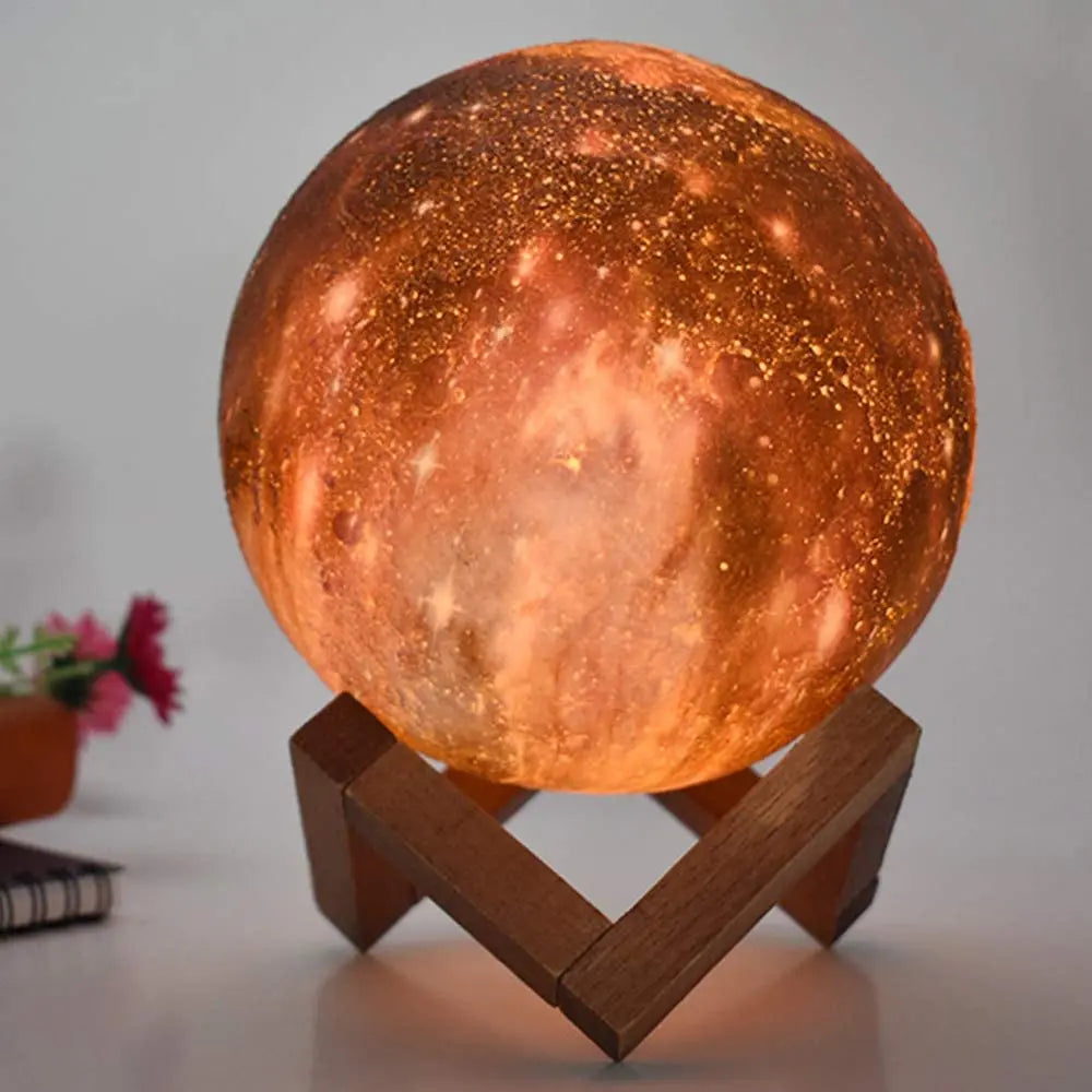 ZK30 Moon Lamp Galaxy Lamp Night Light 16 Colors LED Moon Light with Stand Remote Touch Control and USB Rechargeable Home Decor