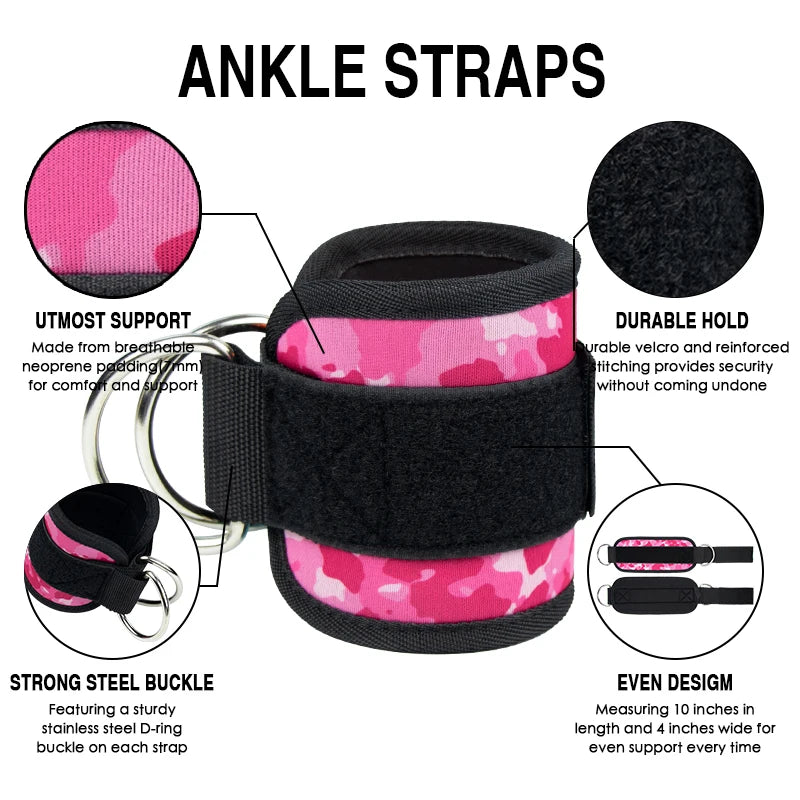 The Best Ankle Strap For Cable Machines Premium Padded Ankle Straps For Kickbacks Leg Extensions Glute Workout Leg Straps