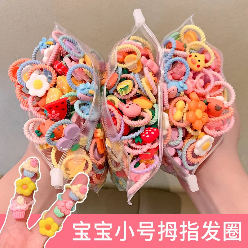 Children's Rubber Band Does Not Hurt The Hair Elastic Good Girl Baby Head Rope Small Tie Hair Chirp Scrunchies Headdress