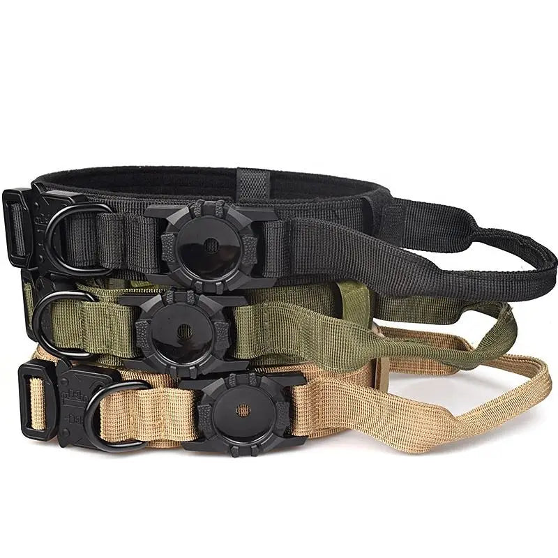 Adjustable Nylon AirTag Holder Dog Collar Pet Tactical Collar Dog Accessories Anti Last and Pet Dog Tracing Pet Safe for Dog